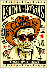Lightnin' Hopkins | Art by Grego